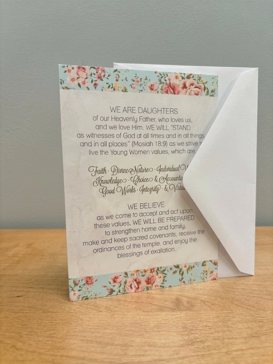 Young Women Theme Card OLD VERSION