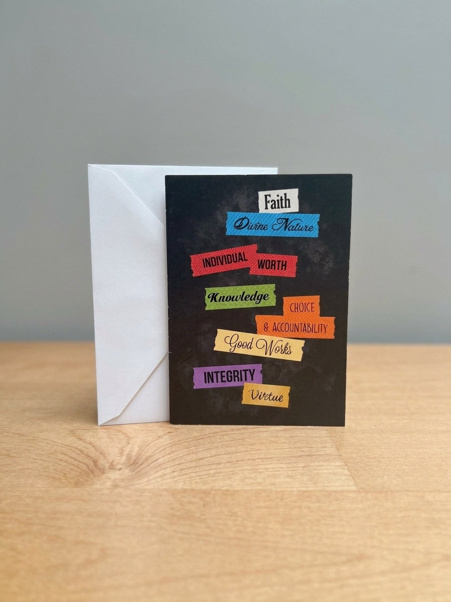 Young Women's Values Card